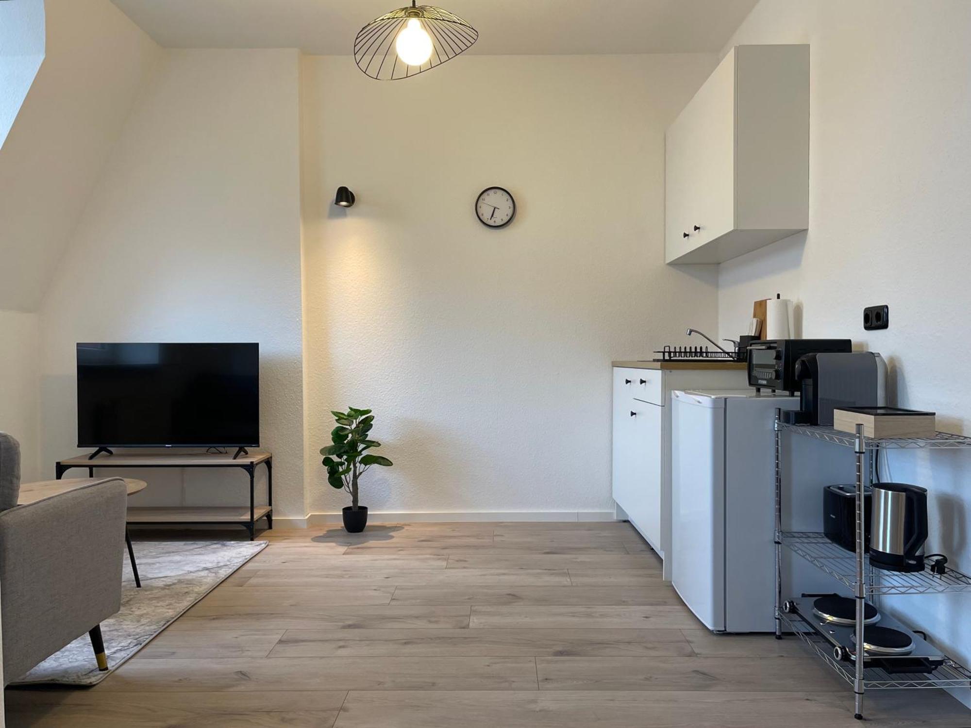 Raha Apartments - Modernes Studio-Apartment - Hbf - Gratis Parkplatz Erfurt Buitenkant foto
